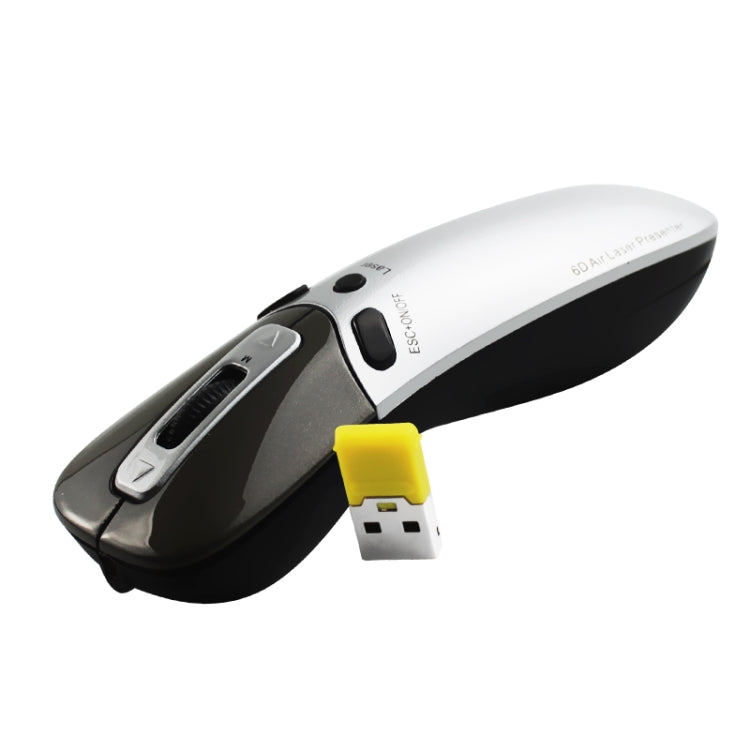 PR-05 Chuột bay không dây 2.4G 6D con quay hồi chuyển, bút trình chiếu laser cho PC / Laptop dạy học hội nghị thuyết trình