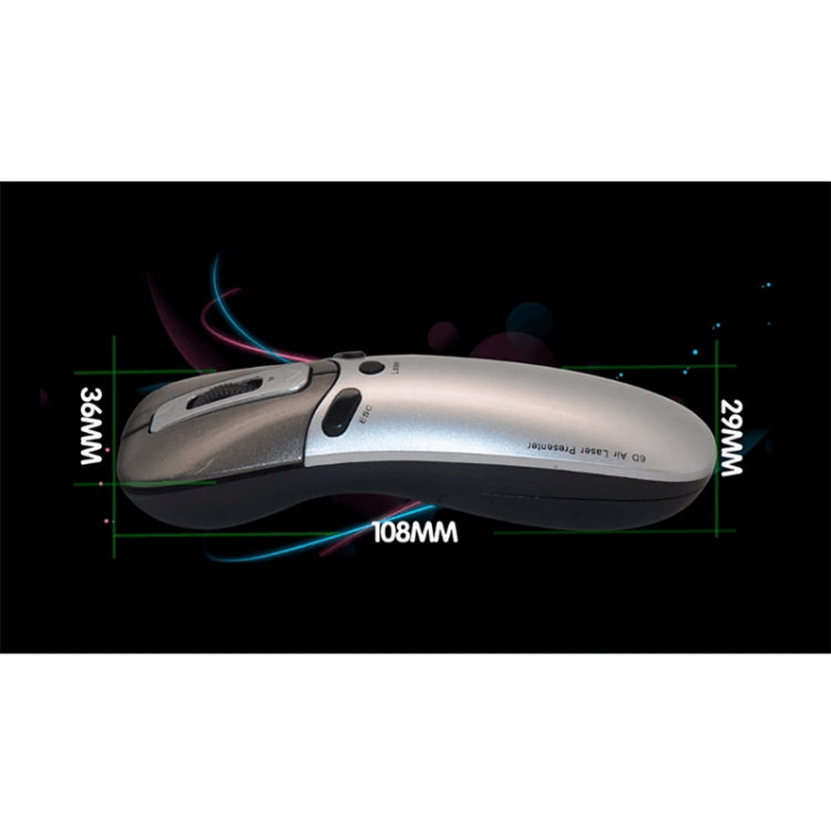 PR-05 Chuột bay không dây 2.4G 6D con quay hồi chuyển, bút trình chiếu laser cho PC / Laptop dạy học hội nghị thuyết trình