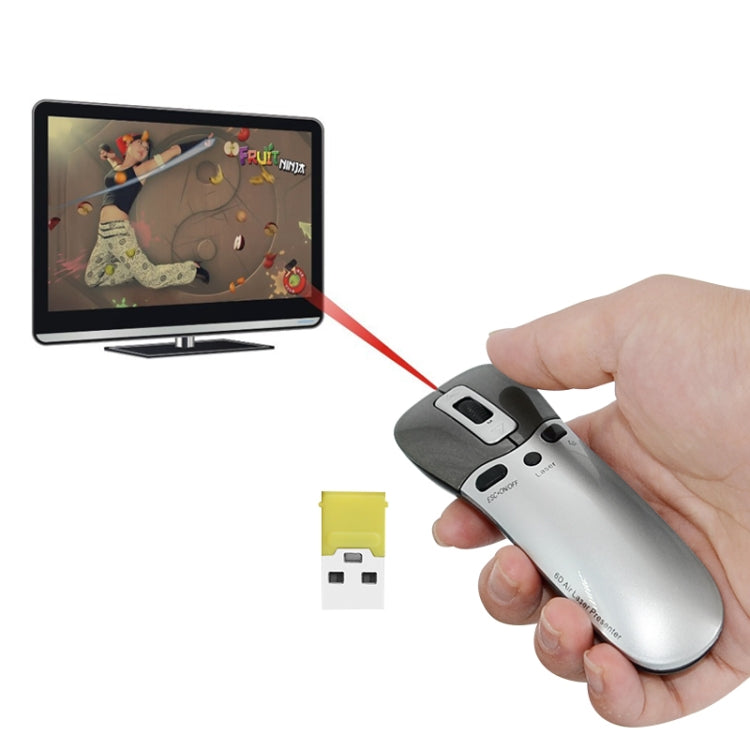PR-05 Chuột bay không dây 2.4G 6D con quay hồi chuyển, bút trình chiếu laser cho PC / Laptop dạy học hội nghị thuyết trình