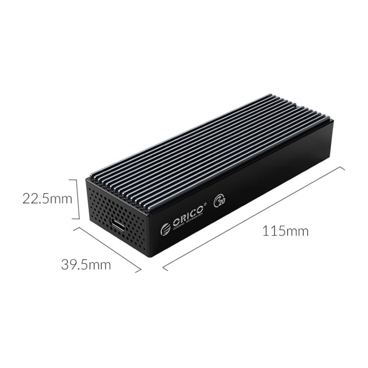 ORICO M2PVC3-G20-GY-BP Vỏ ổ cứng M.2 NVMe USB3.2 20Gbps, M2PVC3-G20-GY-BP