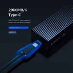 ORICO M2PVC3-G20-GY-BP Vỏ ổ cứng M.2 NVMe USB3.2 20Gbps, M2PVC3-G20-GY-BP