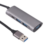 U-811 Bộ chia HUB 4 trong 1 USB 3.0 sang 3 cổng USB 3.0 + USB-C / Type-C, trạm kết nối, U-811