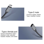 Cáp chuyển đổi USB-C / Type-C đực sang USB-C / Type-C cái, chiều dài cáp: 50cm, 50cm