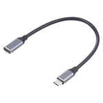 Cáp chuyển đổi USB-C / Type-C đực sang USB-C / Type-C cái, chiều dài cáp: 25cm, 25cm