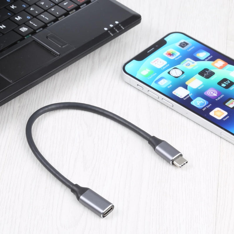 Cáp chuyển đổi USB-C / Type-C đực sang USB-C / Type-C cái, chiều dài cáp: 25cm, 25cm
