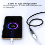 Cáp chuyển đổi USB-C / Type-C đực sang USB-C / Type-C cái, chiều dài cáp: 25cm, 25cm