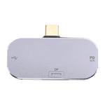 Bộ Chuyển Đổi 3 Trong 1 USB-C / Type-C Đực Sang USB-C / Type-C + USB + DP Cái, USB-C / Type-C + USB + DP