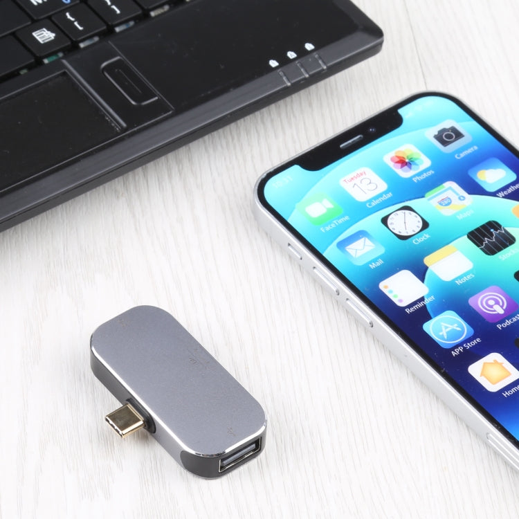 Bộ Chuyển Đổi 3 Trong 1 USB-C / Type-C Đực Sang USB-C / Type-C + USB + DP Cái, USB-C / Type-C + USB + DP