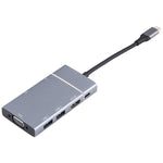 Trạm kết nối đa chức năng USB-C 7 trong 1 gồm USB 3.0 kép + TF/SD + HDMI/VGA + jack 3.5mm + Type-C / USB-C, 2xUSB3.0+TF/SD+HDMI/VGA+3.5mm