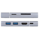 Trạm kết nối đa chức năng USB-C 7 trong 1 gồm USB 3.0 kép + TF/SD + HDMI/VGA + jack 3.5mm + Type-C / USB-C, 2xUSB3.0+TF/SD+HDMI/VGA+3.5mm