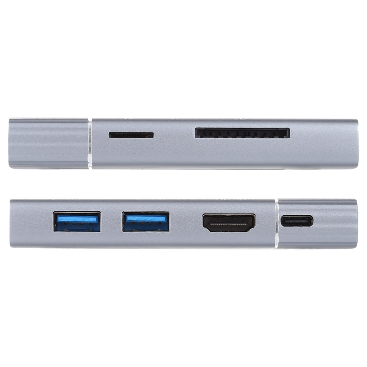 Trạm kết nối đa chức năng USB-C 7 trong 1 gồm USB 3.0 kép + TF/SD + HDMI/VGA + jack 3.5mm + Type-C / USB-C, 2xUSB3.0+TF/SD+HDMI/VGA+3.5mm