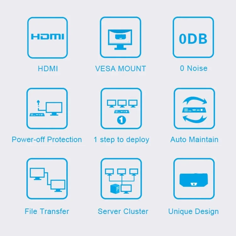 Zero Client R1W Mini PC, CORTEX QUAD A9 bốn nhân lên đến 1.6GHz, RAM: 1GB, ROM: 8GB, Hỗ trợ WiFi, HDMI, VGA, RJ45, SPK, Phiên bản WiFi