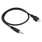 Cáp âm thanh AUX 3.5mm đực sang Micro USB đực, chiều dài khoảng 40cm, Micro USB 40cm
