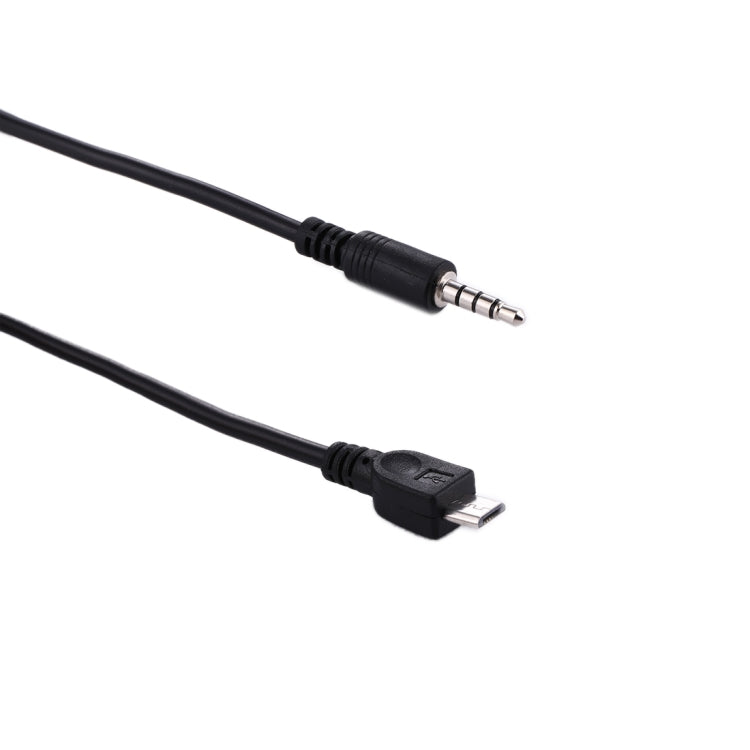 Cáp âm thanh AUX 3.5mm đực sang Micro USB đực, chiều dài khoảng 40cm, Micro USB 40cm