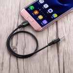 Cáp âm thanh AUX 3.5mm đực sang Micro USB đực, chiều dài khoảng 40cm, Micro USB 40cm