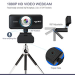 HXSJ S4 Webcam PC Video HD 1080P điều chỉnh 180 độ lấy nét thủ công với Microphone