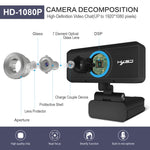 HXSJ S4 Webcam PC Video HD 1080P điều chỉnh 180 độ lấy nét thủ công với Microphone