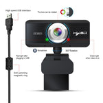 HXSJ S4 Webcam PC Video HD 1080P điều chỉnh 180 độ lấy nét thủ công với Microphone