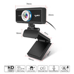 HXSJ S4 Webcam PC Video HD 1080P điều chỉnh 180 độ lấy nét thủ công với Microphone