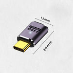 Bộ chuyển đổi USB-C/Type-C cái sang USB-C/Type-C đực 240W 40Gbps thẳng có đèn, bộ chuyển đổi thẳng