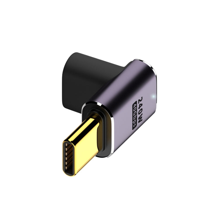 Bộ chuyển đổi USB-C/Type-C cái sang USB-C/Type-C đực 240W 40Gbps uốn cong lên xuống có đèn, bộ chuyển đổi uốn cong lên xuống