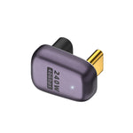 Bộ chuyển đổi USB-C/Type-C cái sang USB-C/Type-C đực 240W 40Gbps kiểu U có đèn, Bộ chuyển đổi kiểu U
