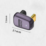 Bộ chuyển đổi USB-C/Type-C cái sang USB-C/Type-C đực 240W 40Gbps kiểu U có đèn, Bộ chuyển đổi kiểu U