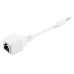 Bộ chuyển đổi mạng LAN Ethernet CAT5 RJ45 sang giắc cắm âm thanh 3.5mm 4 cực đực, tổng chiều dài khoảng 13cm