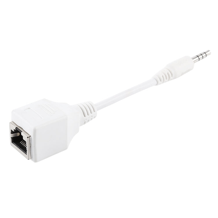 Bộ chuyển đổi mạng LAN Ethernet CAT5 RJ45 sang giắc cắm âm thanh 3.5mm 4 cực đực, tổng chiều dài khoảng 13cm