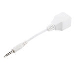 Bộ chuyển đổi mạng LAN Ethernet CAT5 RJ45 sang giắc cắm âm thanh 3.5mm 4 cực đực, tổng chiều dài khoảng 13cm