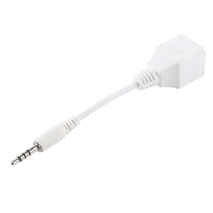 Bộ chuyển đổi mạng LAN Ethernet CAT5 RJ45 sang giắc cắm âm thanh 3.5mm 4 cực đực, tổng chiều dài khoảng 13cm