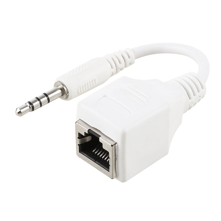 Bộ chuyển đổi mạng LAN Ethernet CAT5 RJ45 sang giắc cắm âm thanh 3.5mm 4 cực đực, tổng chiều dài khoảng 13cm