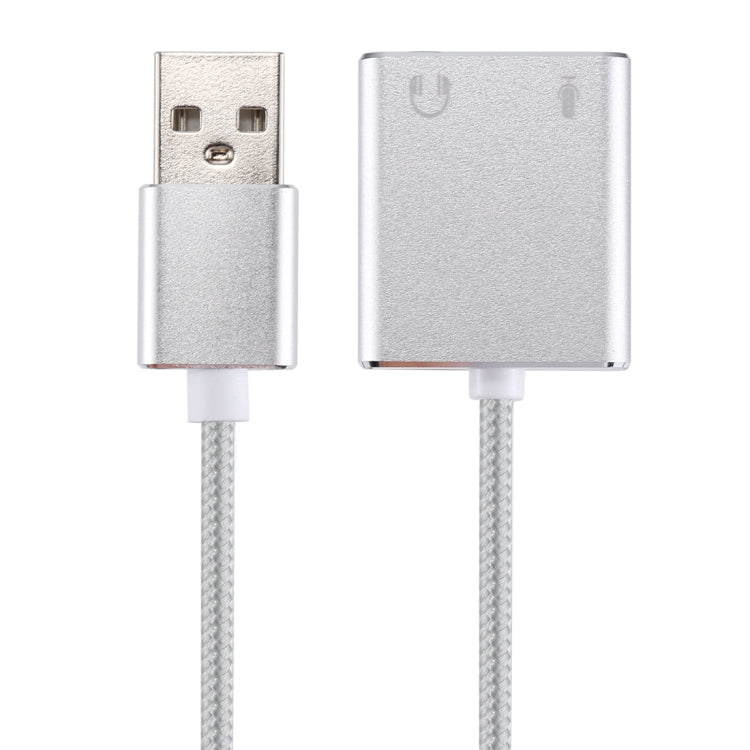 Card âm thanh ảo 7.1 kênh USB vỏ hợp kim nhôm với cáp 13cm cho PC laptop, USB