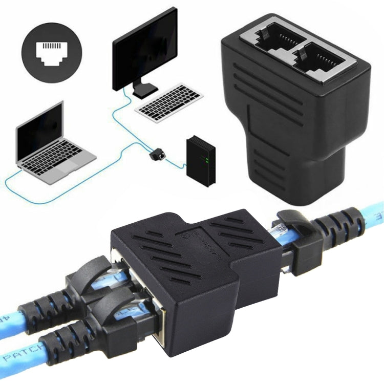 Bộ Nối Mạng Thẳng Đầu Nữ Ba Đầu RJ45 Mở Rộng Giao Diện, 3 Cổng