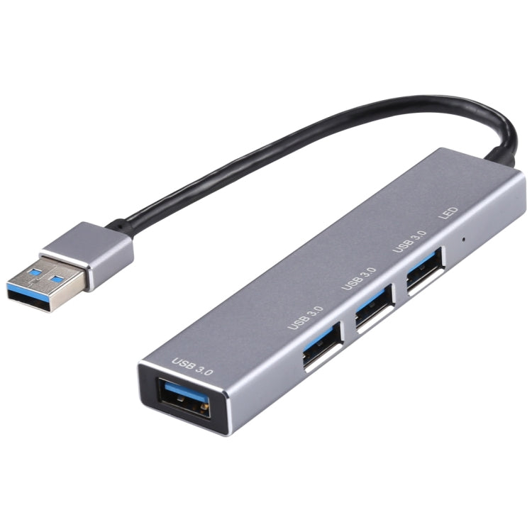 Bộ Chuyển USB 3.0 4 Cổng Sang USB 3.0 Hợp Kim Nhôm Có Đèn LED 3019