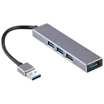 Bộ Chuyển USB 3.0 4 Cổng Sang USB 3.0 Hợp Kim Nhôm Có Đèn LED 3019