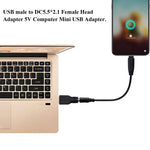 Adapter Kết Nối USB Đầu Nam Sang Đầu 5.5 x 2.1mm Nữ, USB Đầu Nam Sang 5.5 x 2.1mm