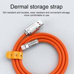 Dây cáp dữ liệu sạc nhanh Mech Series 6A 120W USB sang 8 Pin đầu kim loại bọc silicone, dài 1.2m, 8 Pin 1.2m