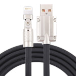 Dây cáp sạc nhanh Mech Series 6A 120W USB sang 8 Pin đầu kim loại 180 độ, dài 1.2m, 8 Pin 1.2m, 8 Pin 180 độ 1.2m