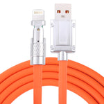 Dây cáp sạc nhanh Mech Series 6A 120W USB sang 8 Pin đầu kim loại 180 độ, dài 1.2m, 8 Pin 1.2m, 8 Pin 180 độ 1.2m