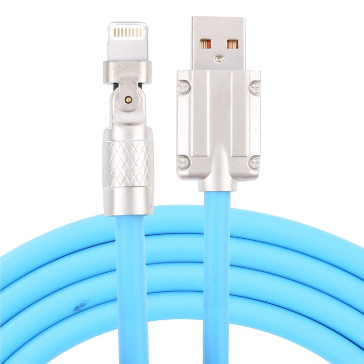 Dây cáp sạc nhanh Mech Series 6A 120W USB sang 8 Pin đầu kim loại 180 độ, dài 1.2m, 8 Pin 1.2m, 8 Pin 180 độ 1.2m