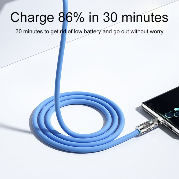 Dây cáp sạc nhanh Mech Series 6A 120W USB sang 8 Pin đầu kim loại 180 độ, dài 1.2m, 8 Pin 1.2m, 8 Pin 180 độ 1.2m