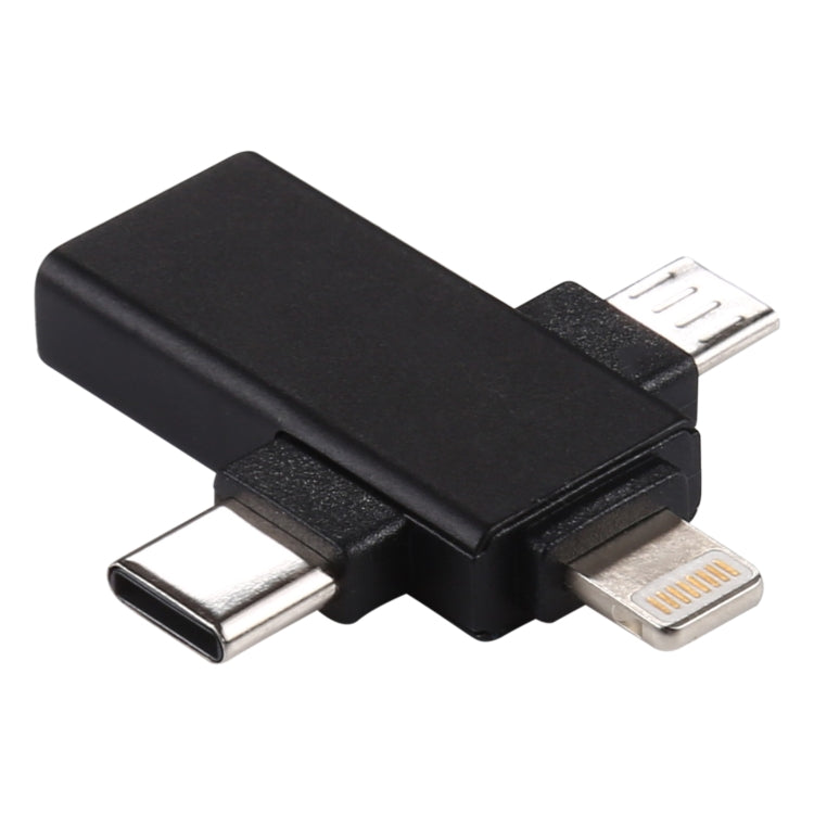 Bộ chuyển đổi OTG đa chức năng 3 trong 1 USB 3.0 sang 8 Pin + Micro USB + USB-C / Type-C