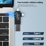 Bộ chuyển đổi OTG đa chức năng 3 trong 1 USB 3.0 sang 8 Pin + Micro USB + USB-C / Type-C