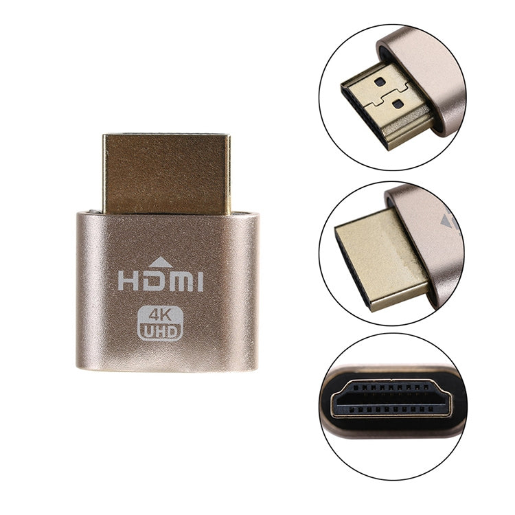 Bộ Chuyển Đổi Màn Hình Ảo VGA HDMI 1.4 DDC EDID Dummy Plug Mô Phỏng Màn Hình Không Đầu, Màu Hồng, Xám, Vàng, Đỏ, Bạc