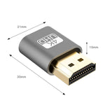 VGA Virtual Display Adapter HDMI 1.4 DDC EDID Dummy Plug Headless Display Emulator, Silver, Pink, Grey, Gold, Red