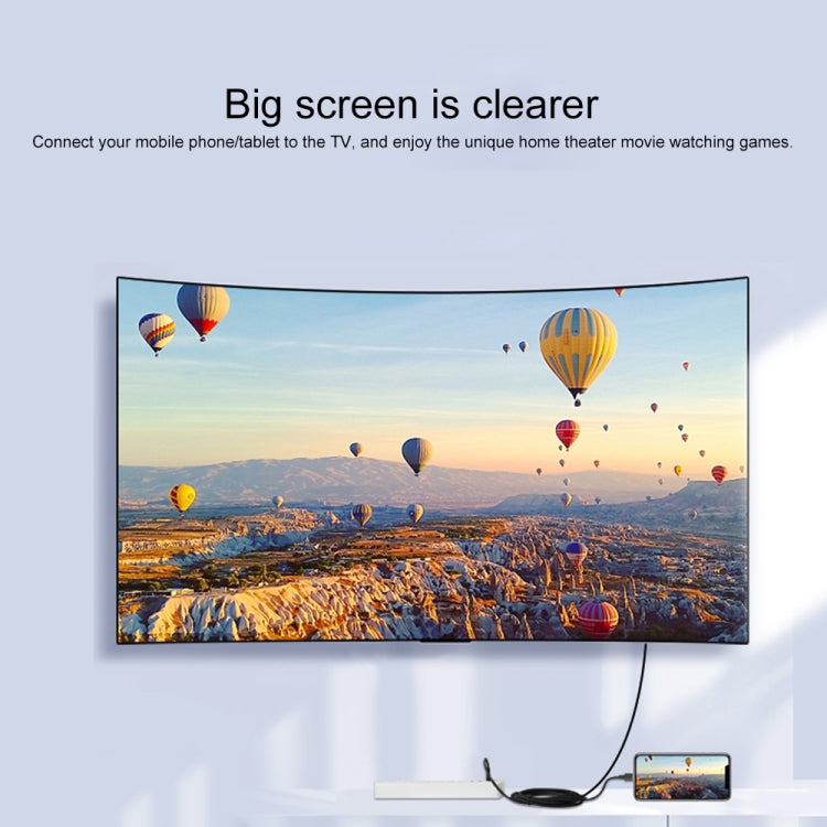 Cáp chuyển đổi video HD 2K 7563s USB-C / Type-C cái sang HDMI đực, chiều dài cáp: 1m