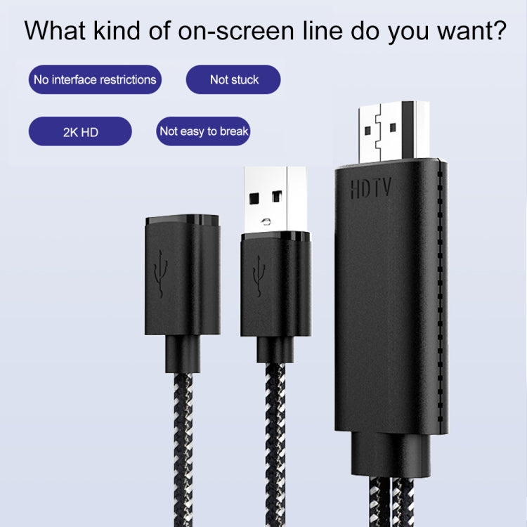 Cáp chuyển đổi video HD 2K 7563s USB-C / Type-C cái sang HDMI đực, chiều dài cáp: 1m