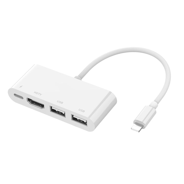 Bộ chuyển đổi video HD 75216 4 trong 1 8 chân sang HDMI + cổng sạc 8 chân + 2 cổng USB, 75216
