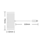 Bộ chuyển đổi video HD 75216 4 trong 1 8 chân sang HDMI + cổng sạc 8 chân + 2 cổng USB, 75216